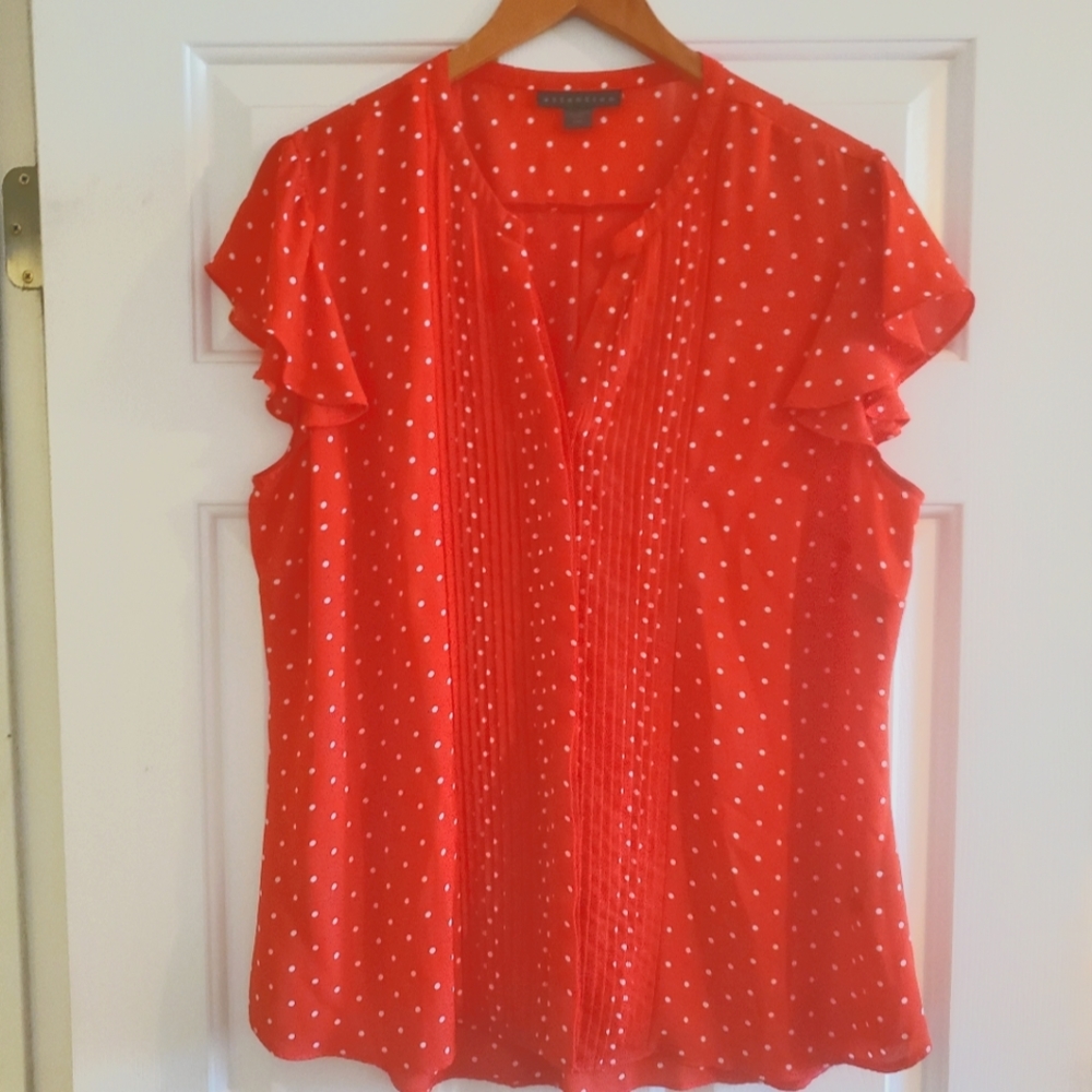 Brand: Attention, Size: XL, Color: Red w'  white polka dots